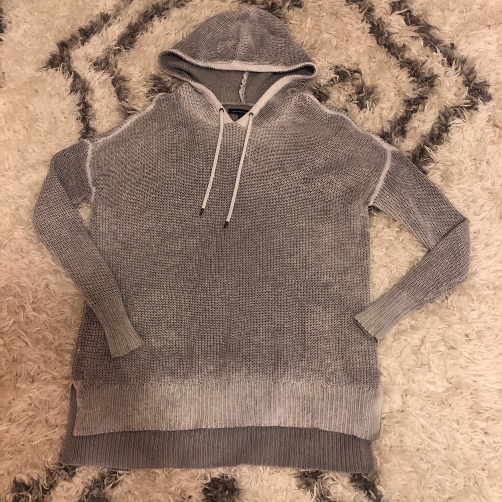 Hooded tunic-length sweater!